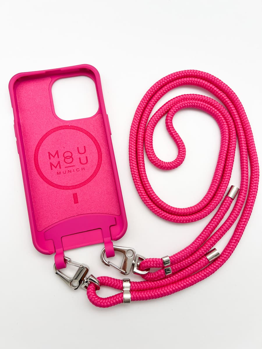 Handykette mit Hülle pink