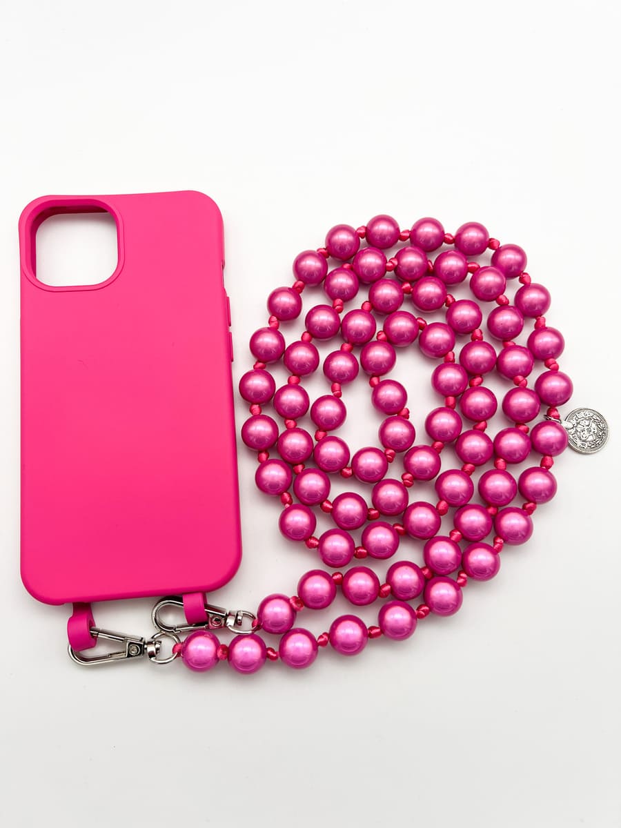 Set Handykette MIRACLE PINK mit Hülle HOT PINK für iPhone