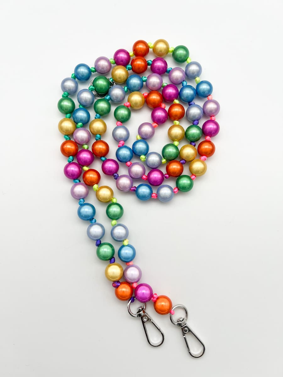 Handykette aus Magic Pearls bunt