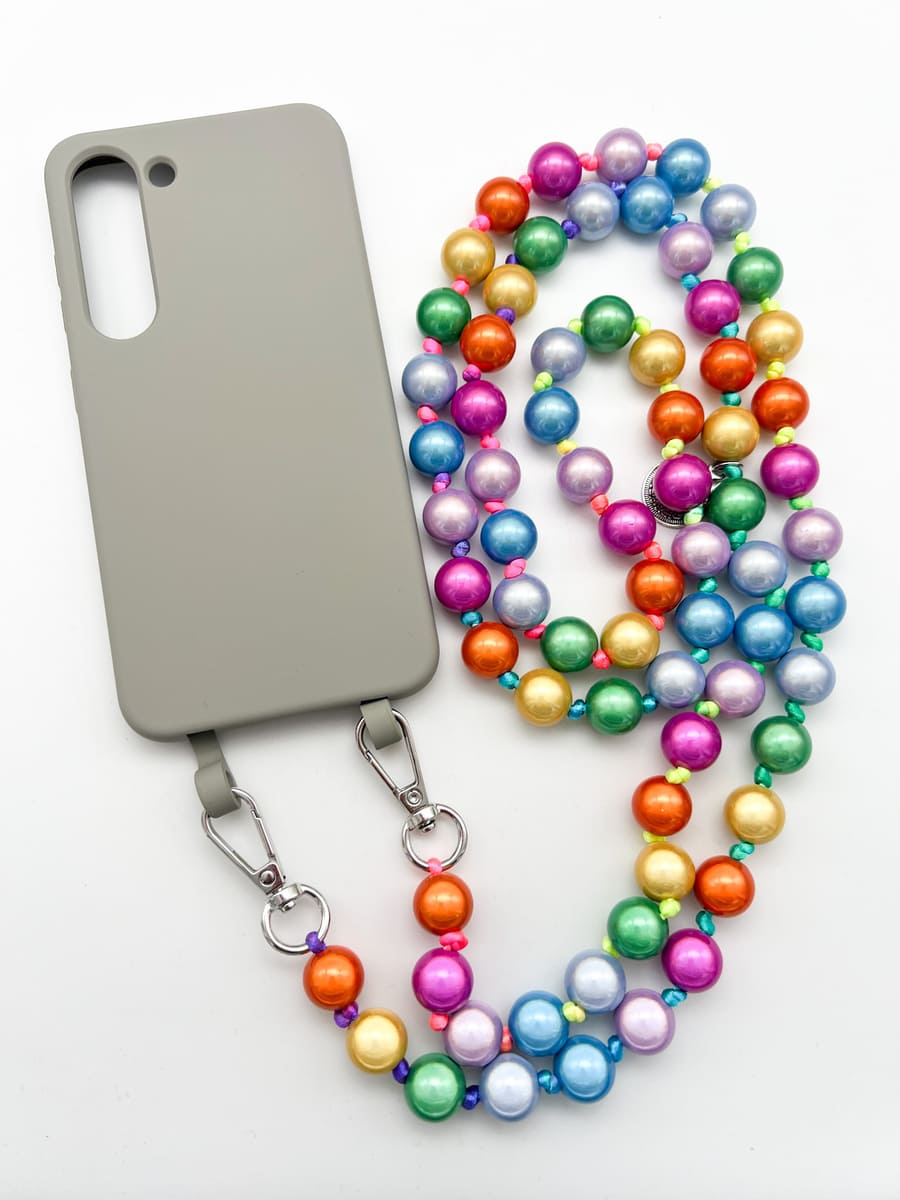 Set Handykette MIRACLE RAINBOW mit Hülle STONE für Samsung