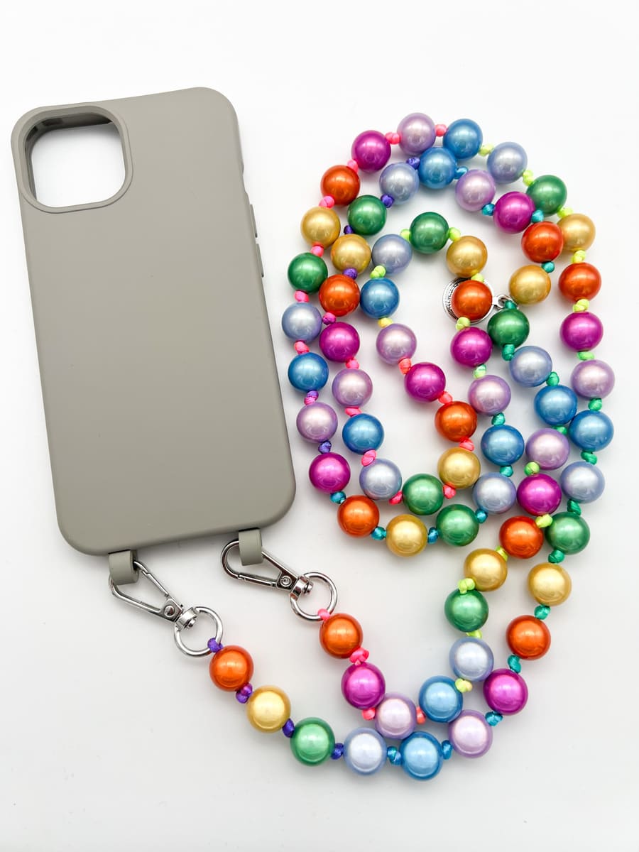 Set Handykette MIRACLE RAINBOW mit Hülle STONE für iPhone