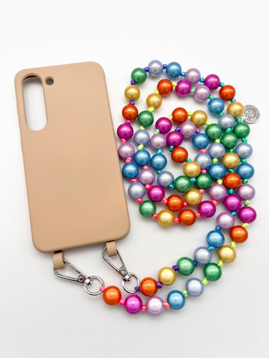 Set Handykette MIRACLE RAINBOW mit Hülle TOFFEE für Samsung