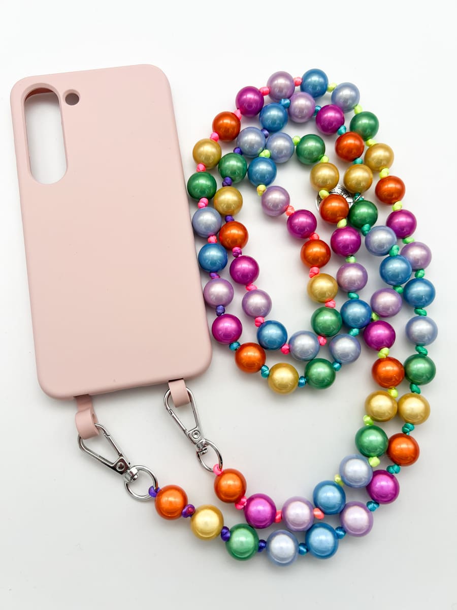 Set Handykette MIRACLE RAINBOW mit Hülle CANDY für Samsung