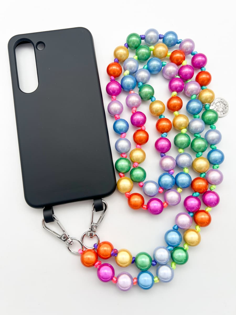 Set Handykette MIRACLE RAINBOW mit Hülle COAL für Samsung