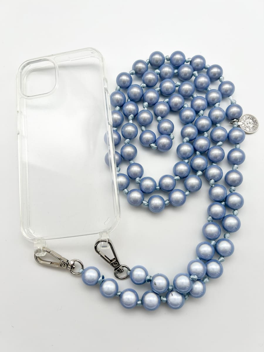Set Handykette MIRACLE LIGHT BLUE mit Hülle AIR für iPhone