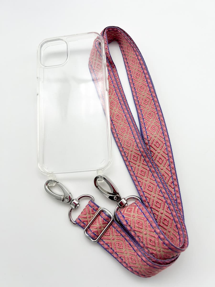 Set Handykette INCA ROSE mit Hülle AIR transparent