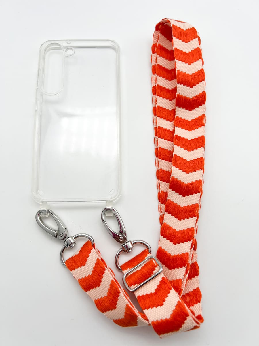 Set Handykette ARROW ORANGE mit Hülle AIR für Samsung