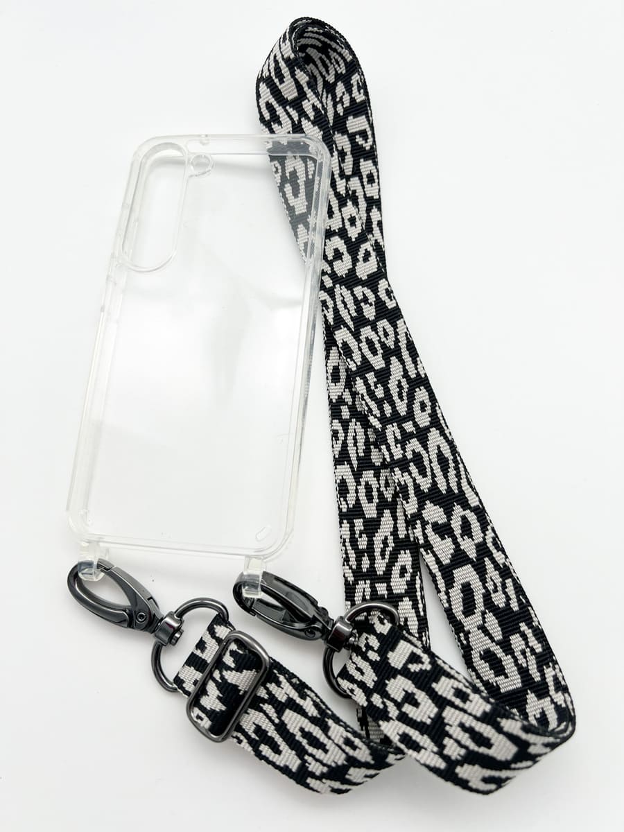 Set Handykette LEO BLACK mit Hülle AIR für Samsung