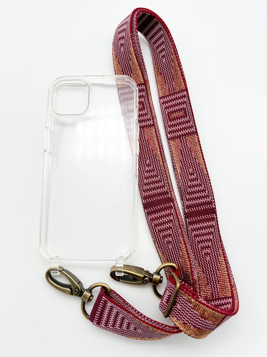 Set Handykette GOLDEN BERRY mit Hülle AIR transparent