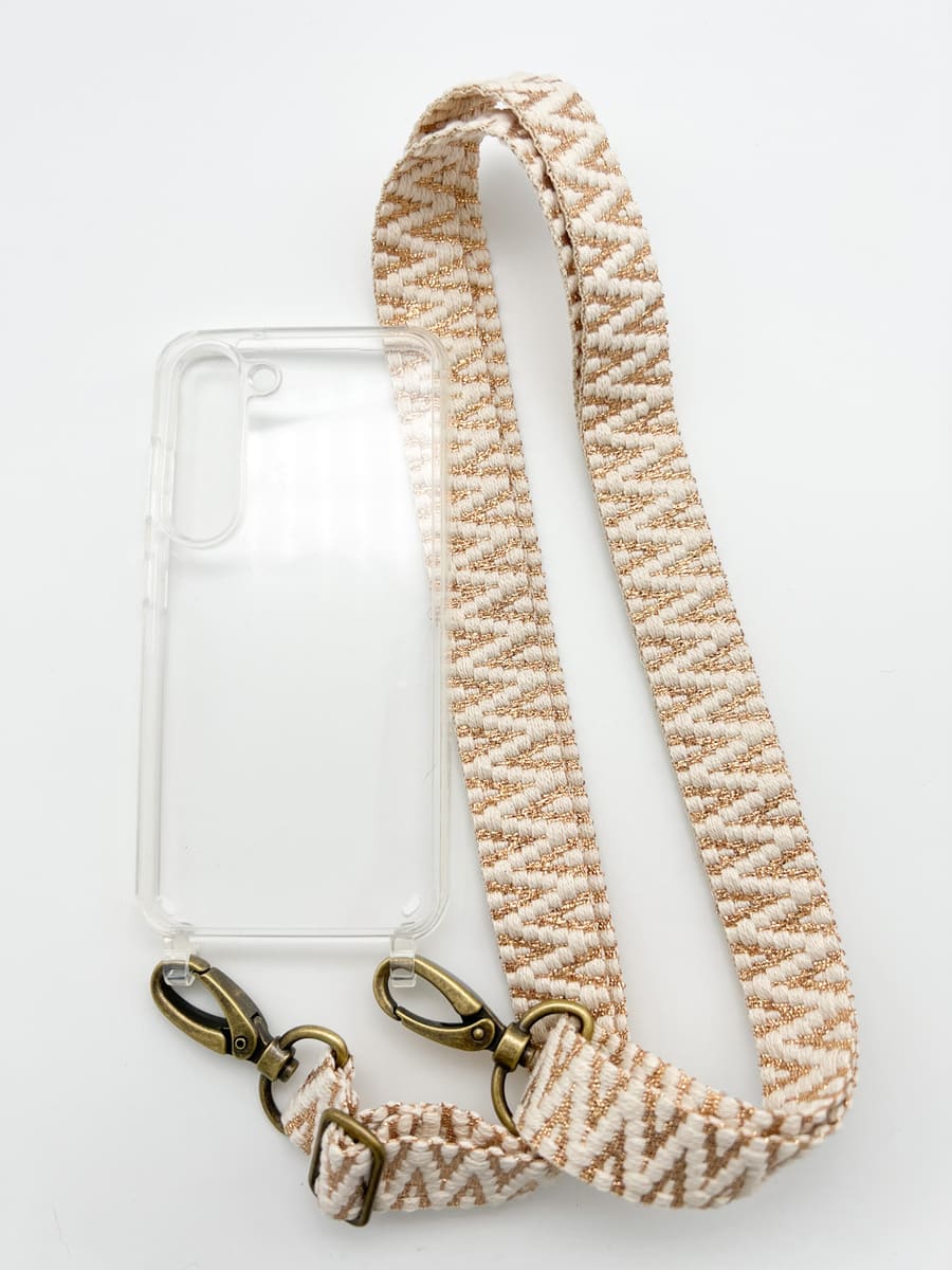 Set Handykette STRIPES GOLD mit Hülle AIR für Samsung