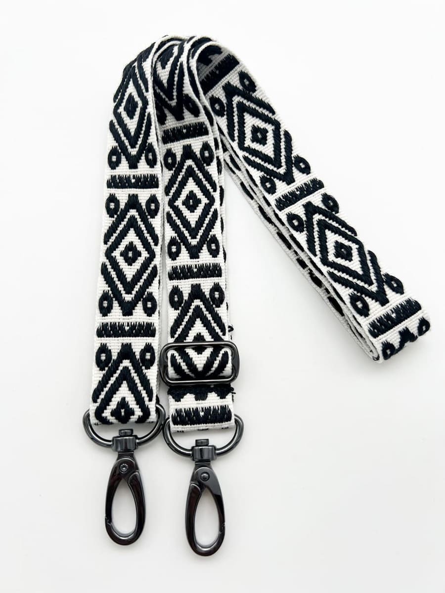 Set Handykette MAYA BLACK AND WHITE mit Hülle AIR transparent