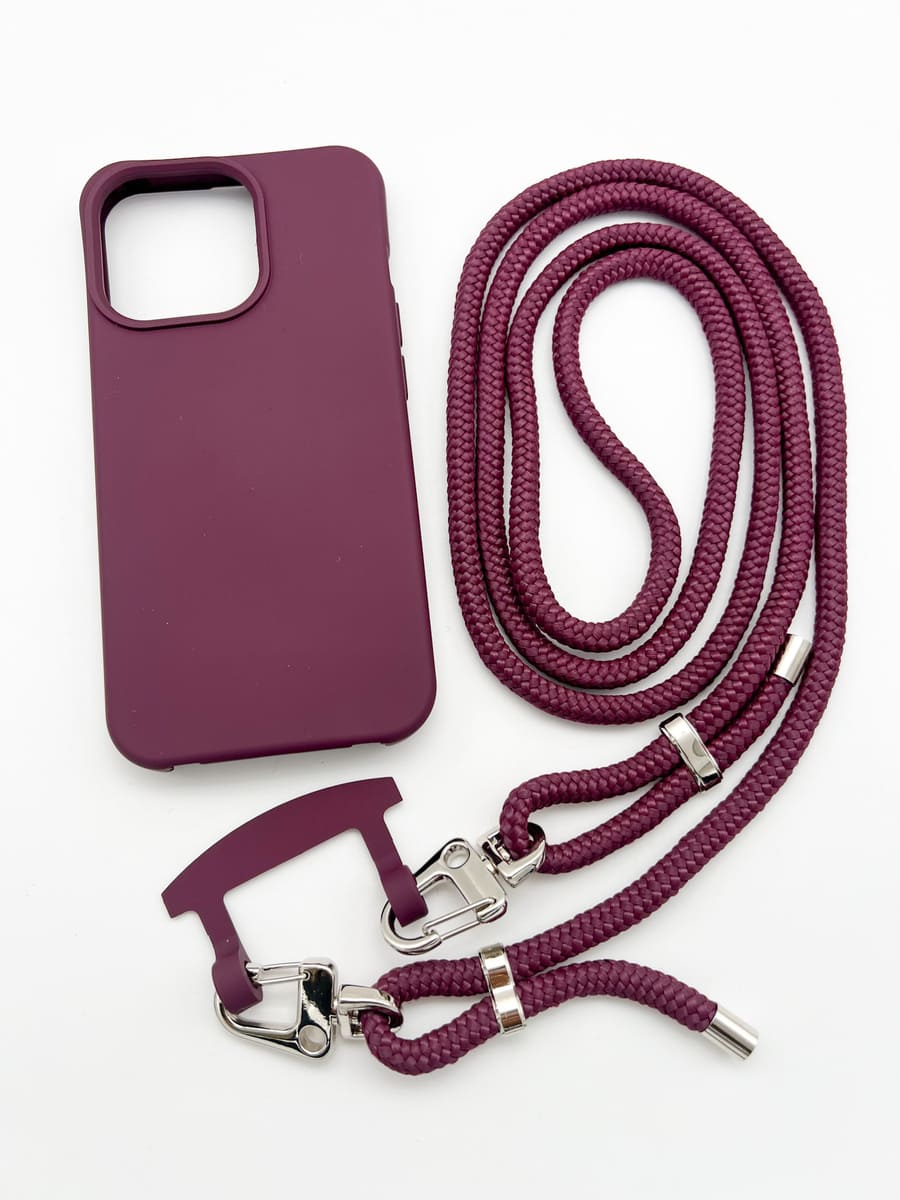 Handykette mit Hülle violett