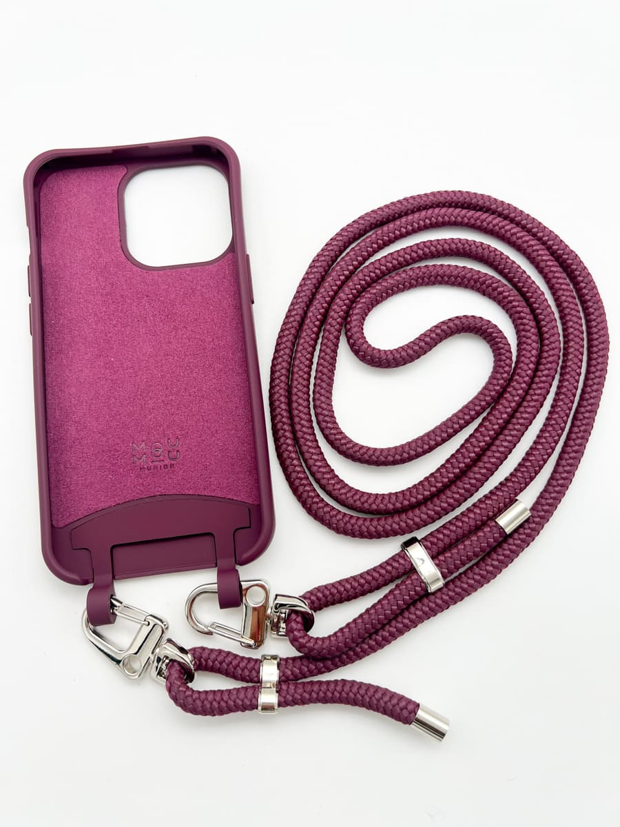 Handykette mit Hülle violett