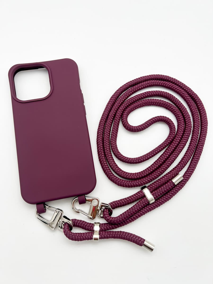 Handykette mit Hülle violett