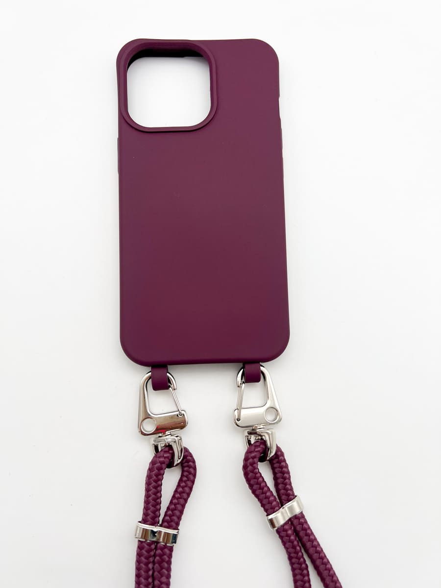 Handykette mit Hülle violett