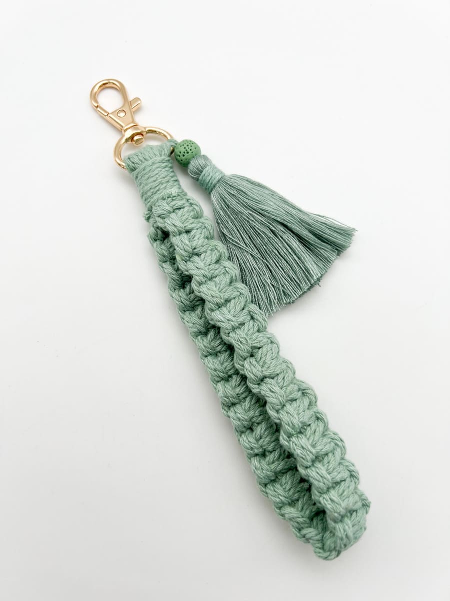 Boho Makramee Anhänger grün