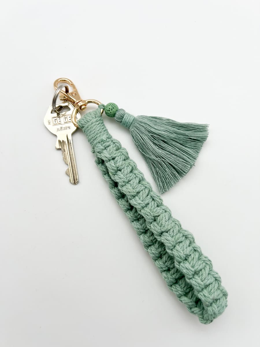 Boho Makramee Anhänger grün