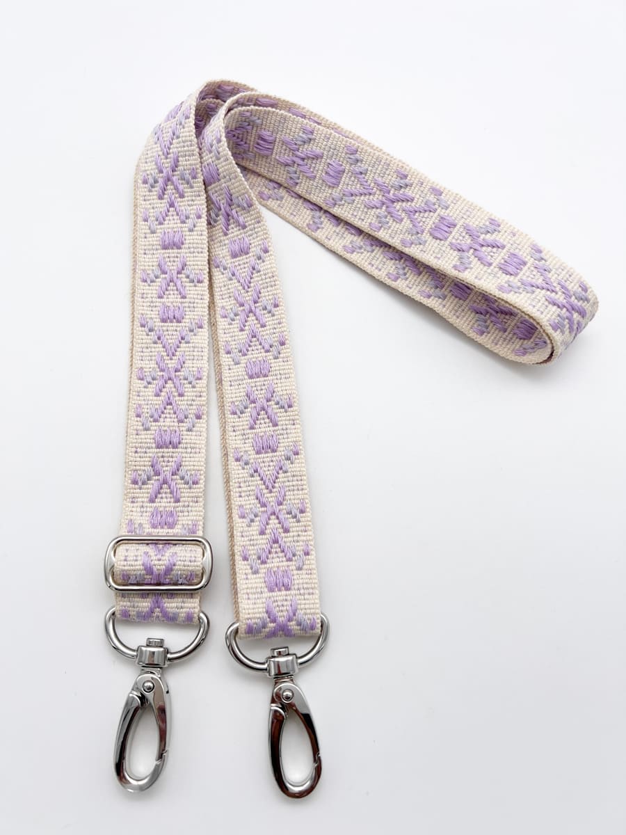 Handyband Handykette lila Blumen