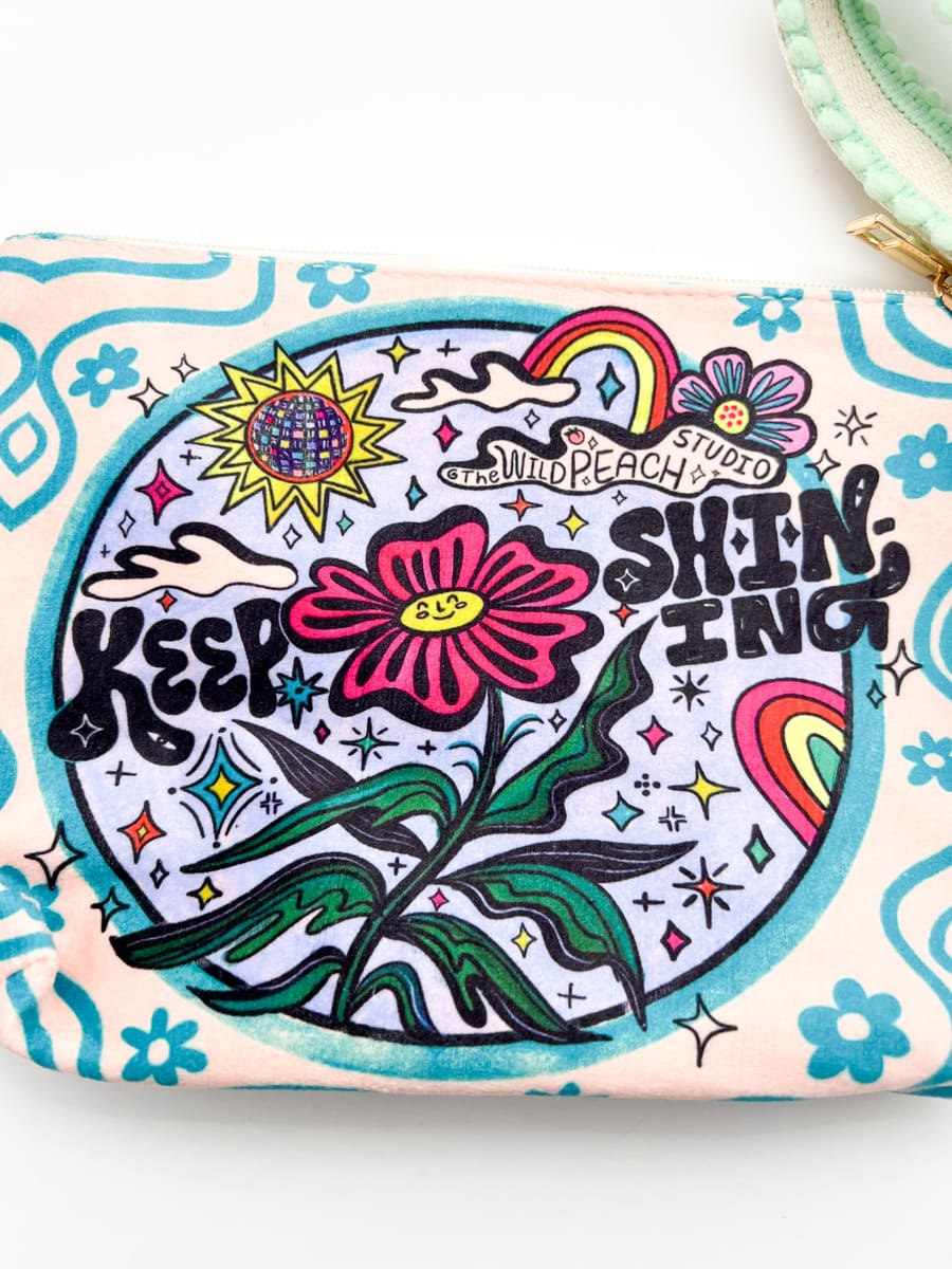 Kosmetitasche blumen bunt