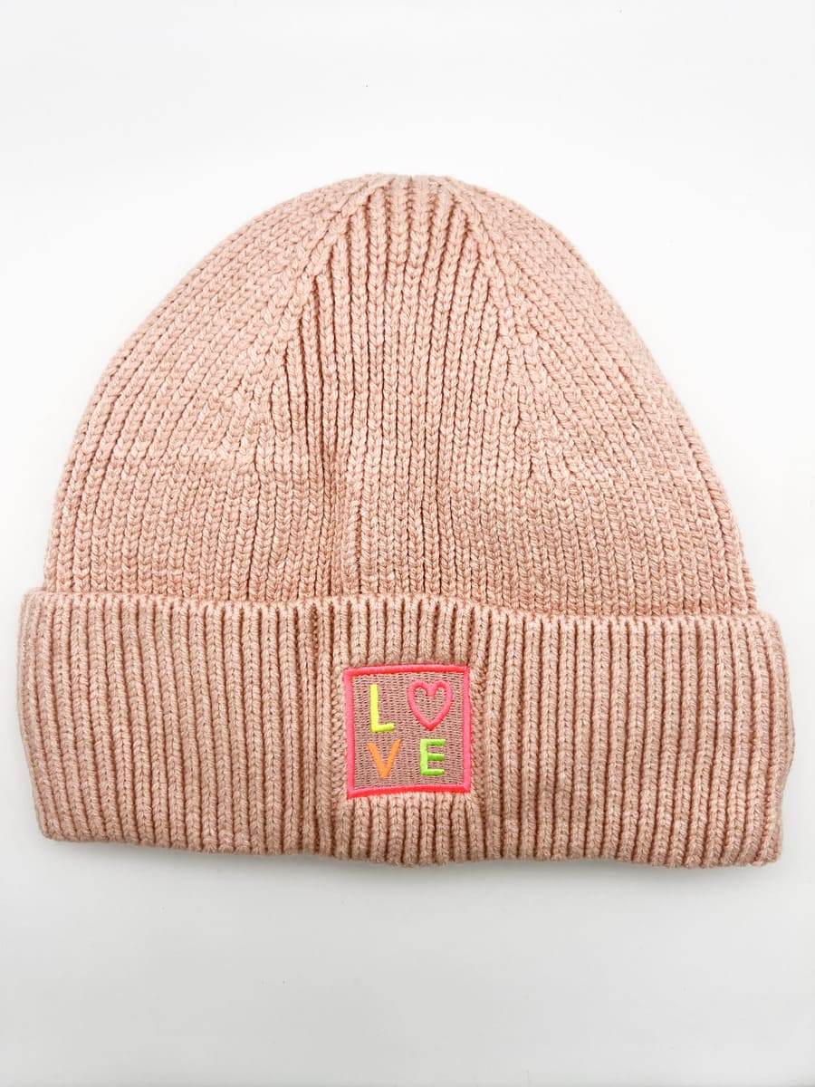 Mütze Love rosa