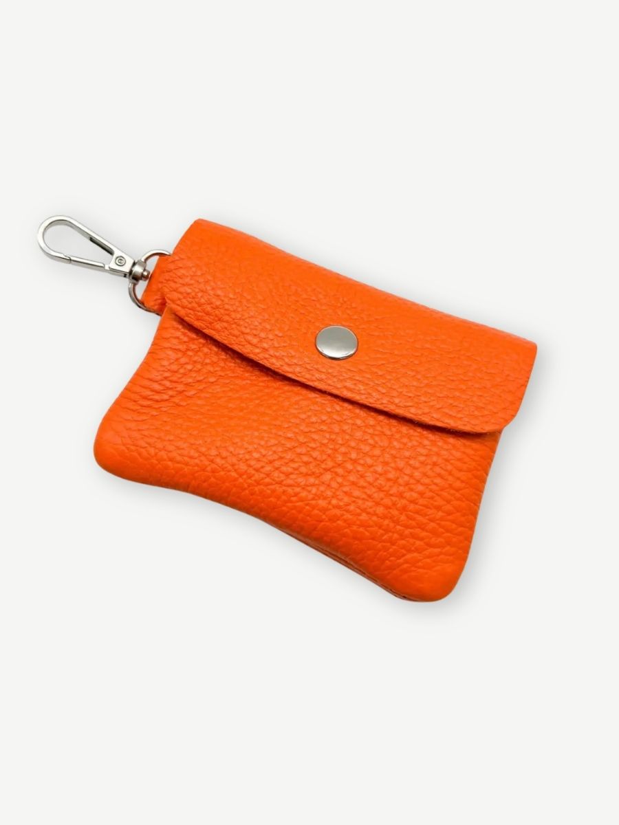 Mini bag eckig aus leder orange