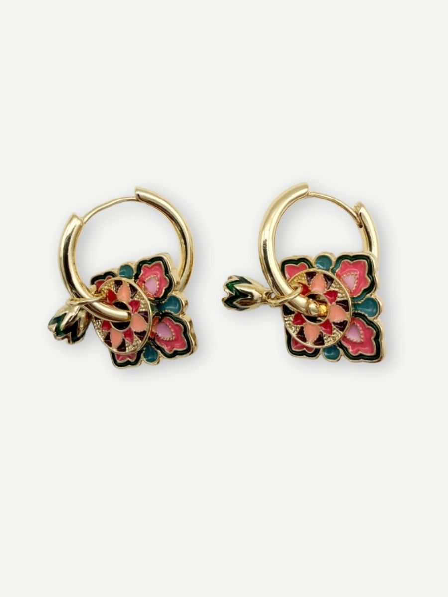 Ohrringe AMALFI FLOWERS pink