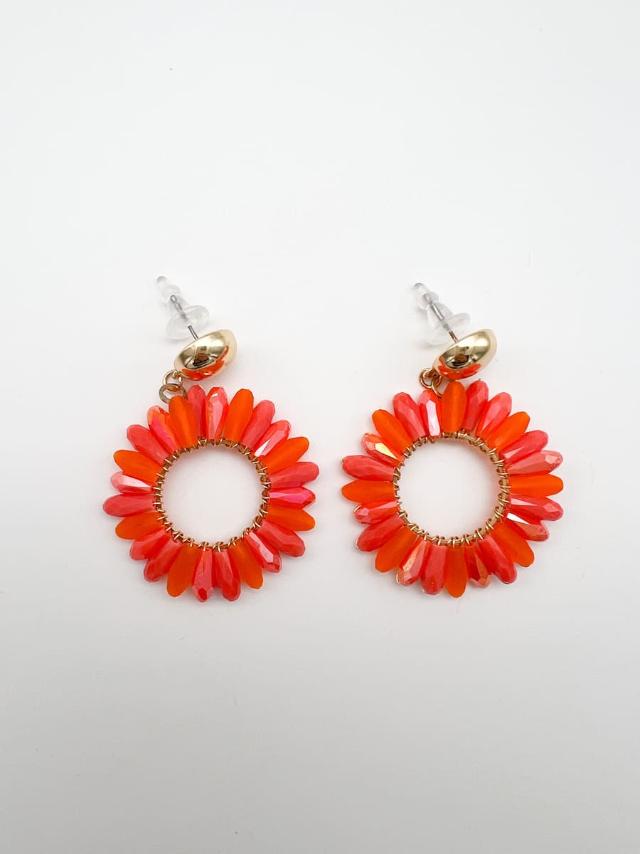 Ohrringe CRYSTAL SUN ORANGE