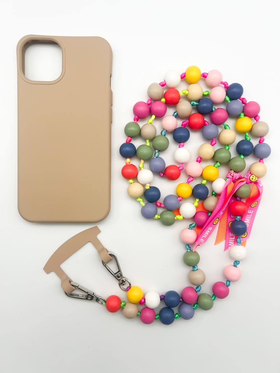 Set Handykette BIG IBIZA BUNT mit Hülle TOFFEE für iPhone