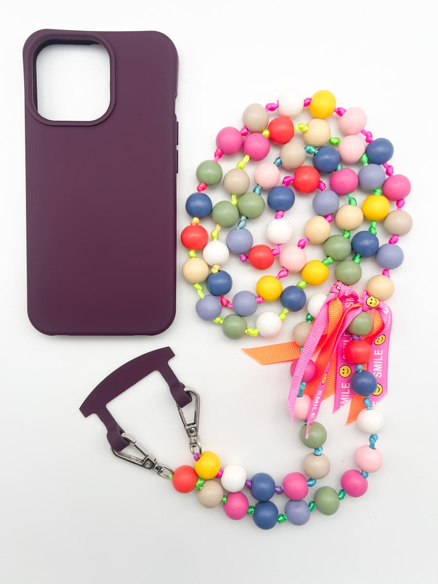 Set Handykette BIG IBIZA bunt mit Hülle BERRY für iPhone