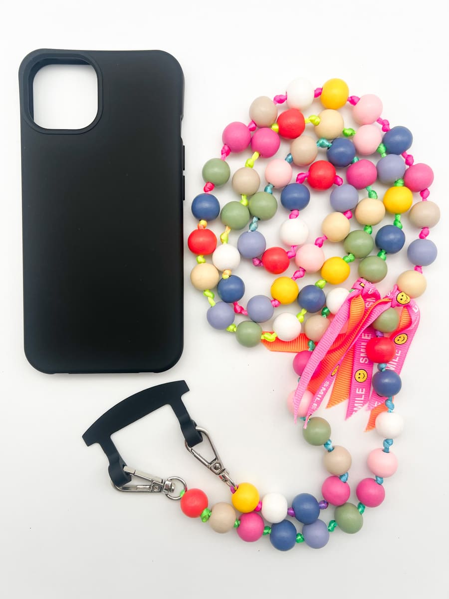 Set Handykette BIG IBIZA bunt mit Hülle COAL für iPhone