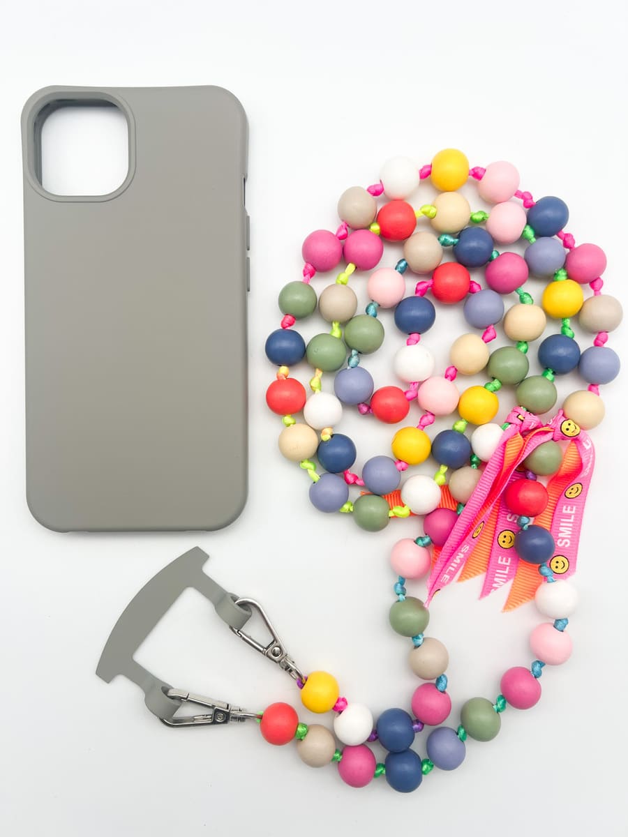 Set Handykette BIG IBIZA bunt mit Hülle STONE für iPhone