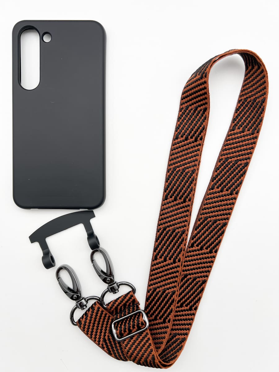 Set Handykette DOWNTOWN RUST mit Hülle COAL für Samsung