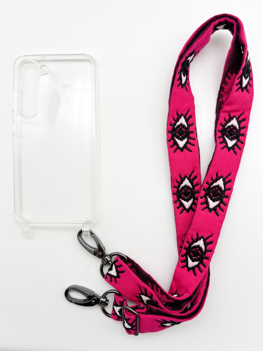 Set Handykette EYES PINK mit Hülle AIR für Samsung