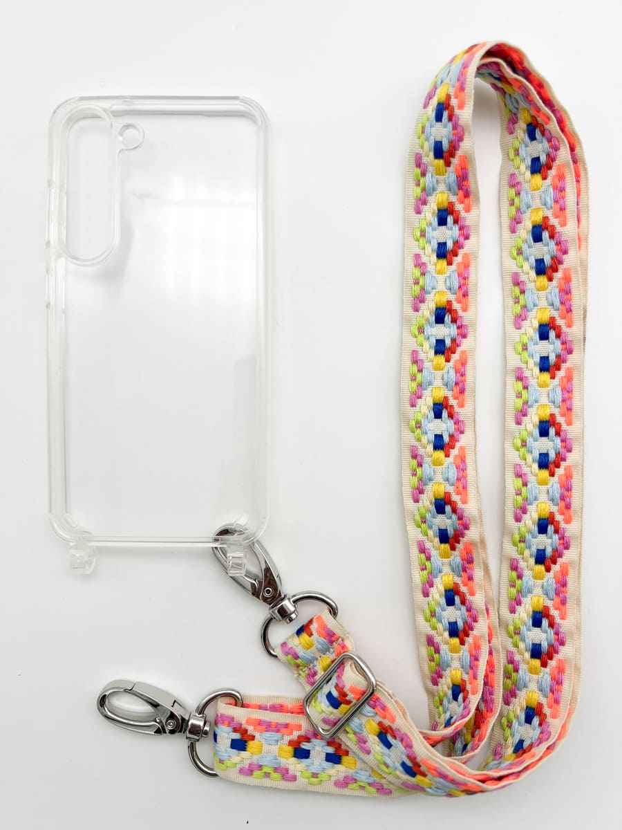 Set Handykette FLEUR NEON mit Hülle AIR für Samsung