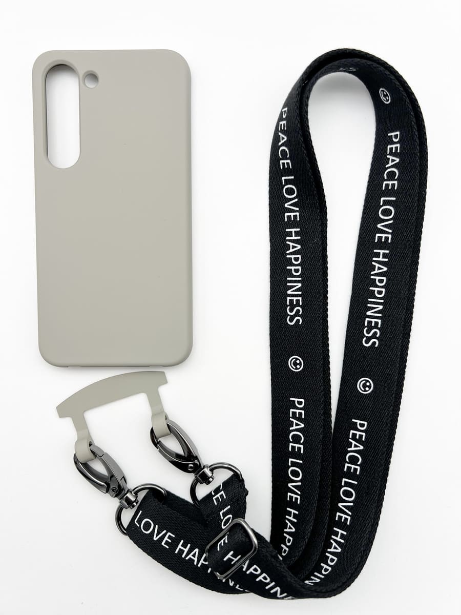 Set Handykette HAPPINESS mit Hülle STONE für Samsung