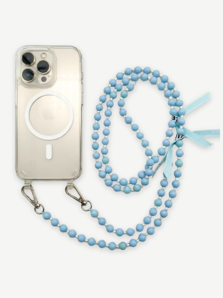 Set Handykette IBIZA BABY BLUE mit Hülle AIR transparent