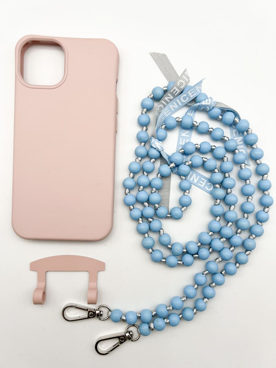 Set Handykette IBIZA BABY BLUE mit Hülle CANDY für iPhone