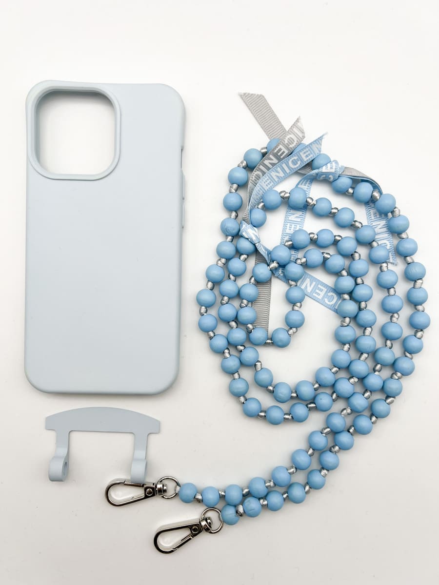 Set Handykette IBIZA BABY BLUE mit Hülle ICE für iPhone