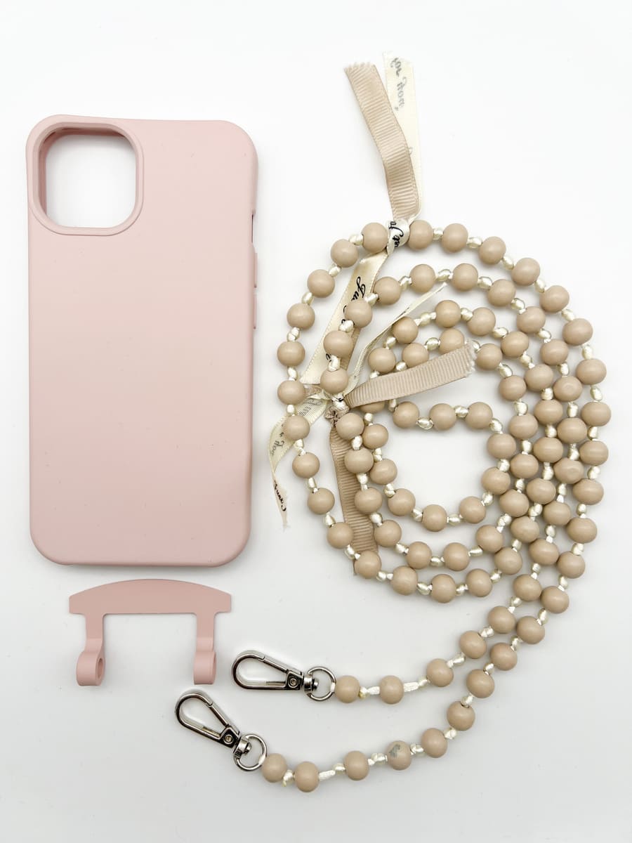 Set Handykette IBIZA BEIGE mit Hülle CANDY für iPhone
