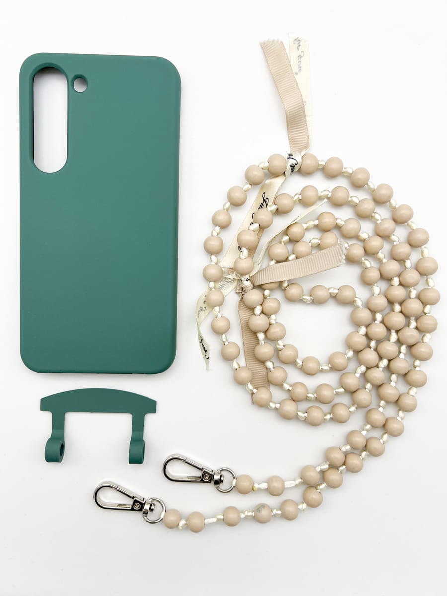 Set Handykette IBIZA BEIGE mit Hülle OCEAN für Samsung