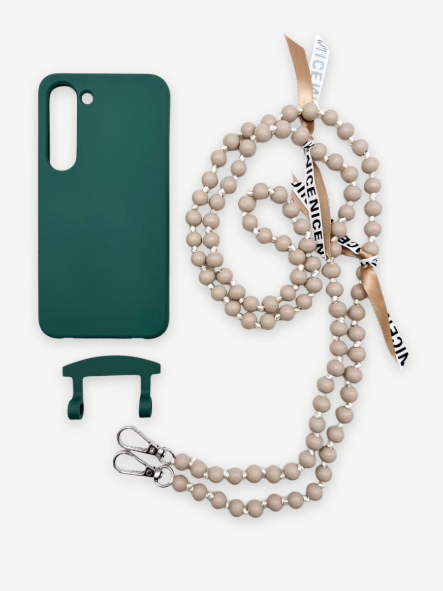 Set Handykette IBIZA BEIGE mit Hülle OCEAN für Samsung