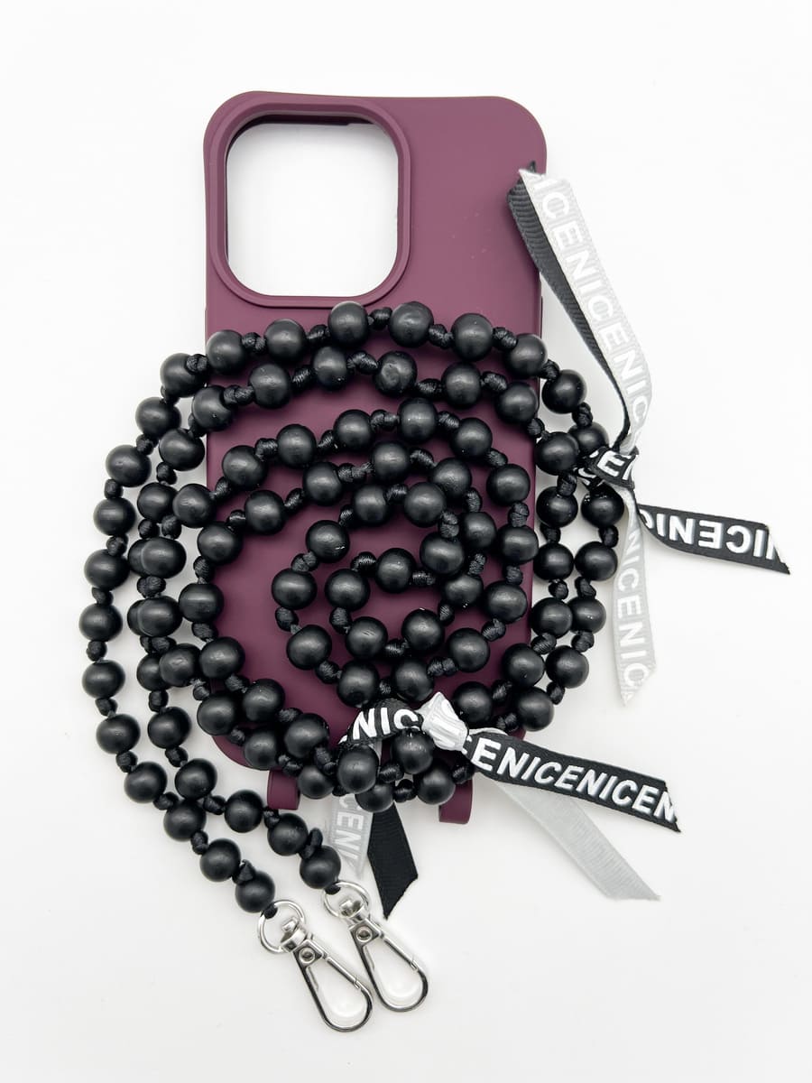 Set Handykette IBIZA BLACK mit Hülle verschiedene Farben