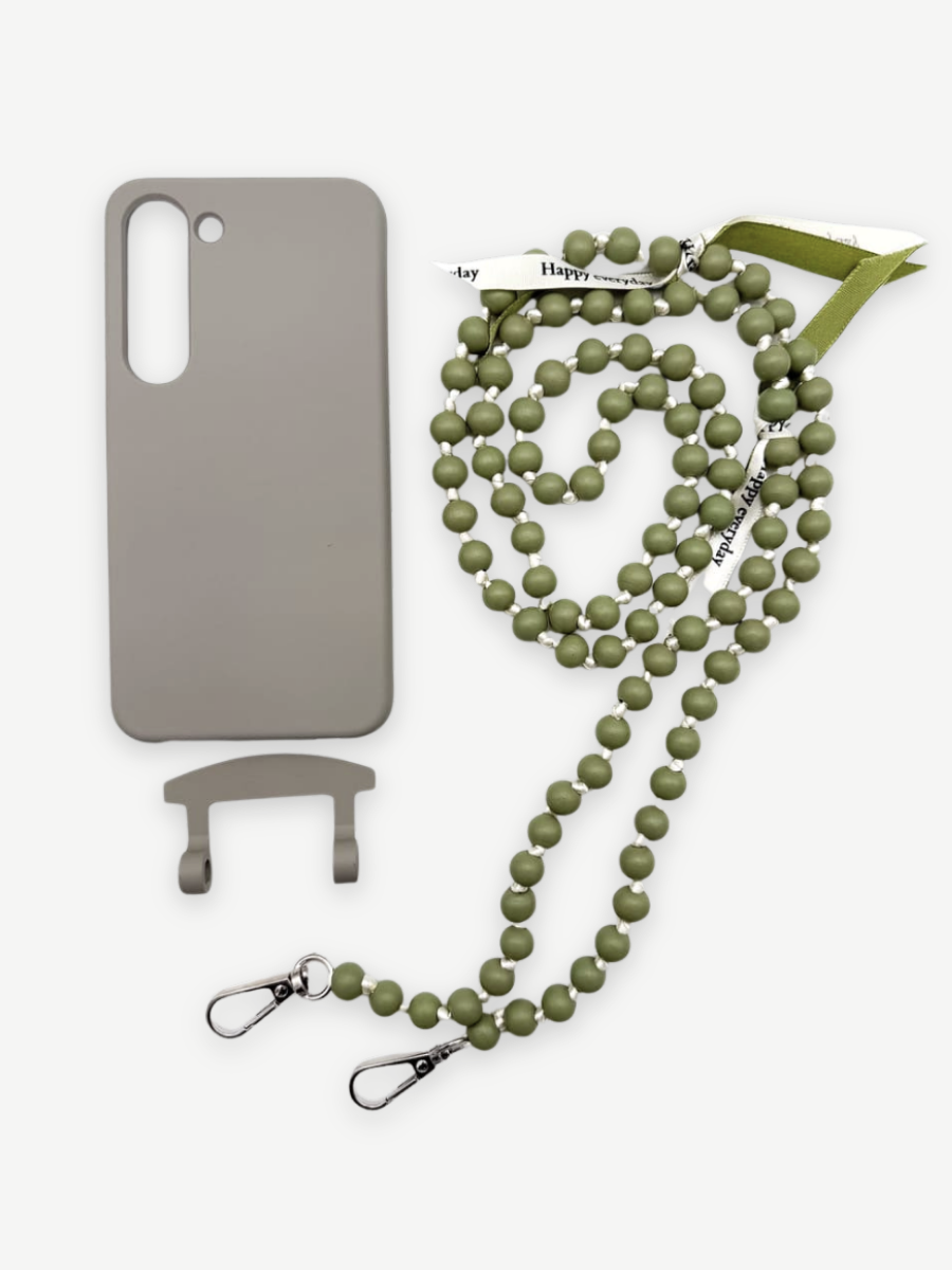 Set Handykette IBIZA GREEN mit Hülle STONE für Samsung