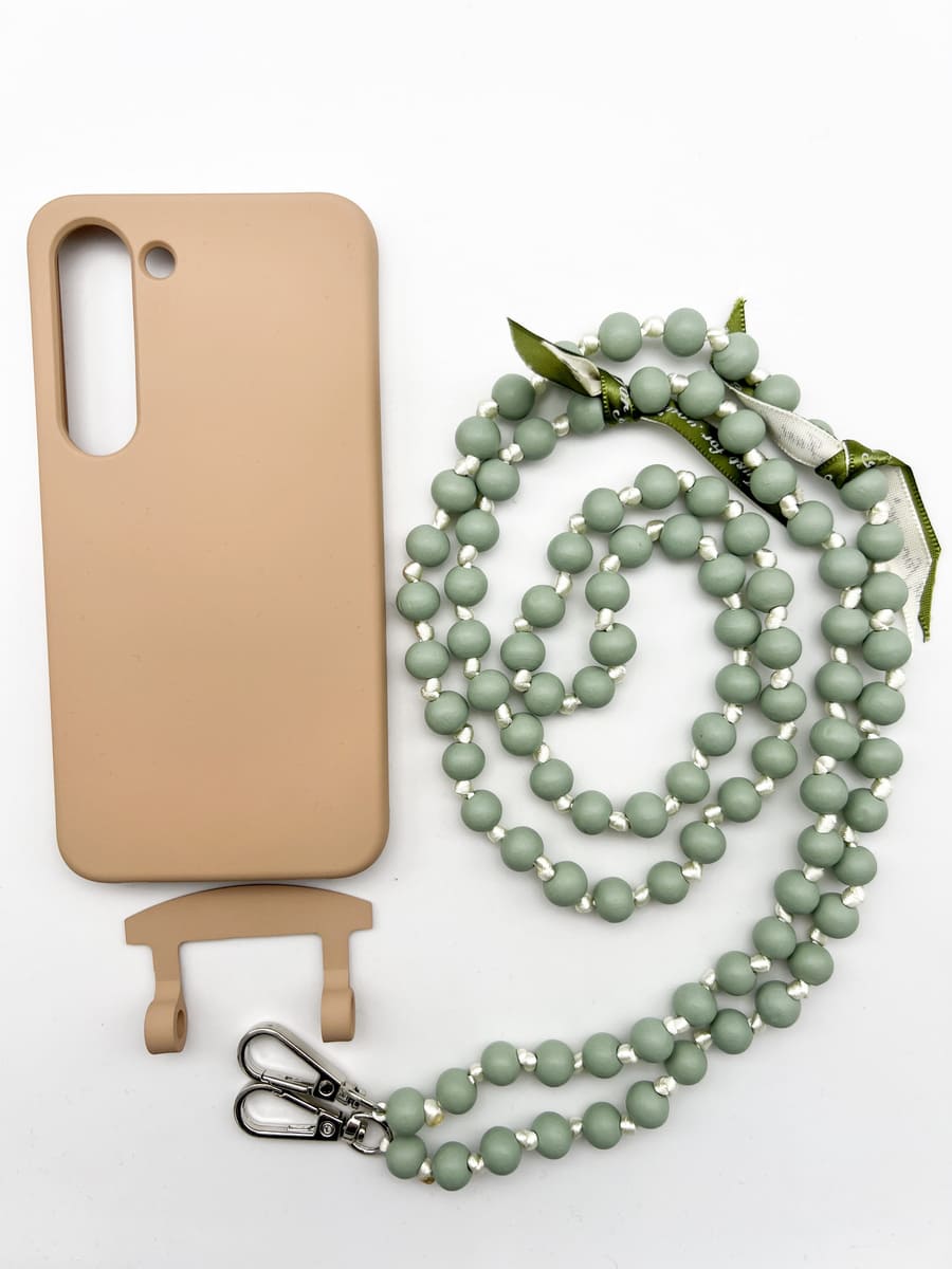 Set Handykette IBIZA GREEN mit Hülle TOFFEE für Samsung