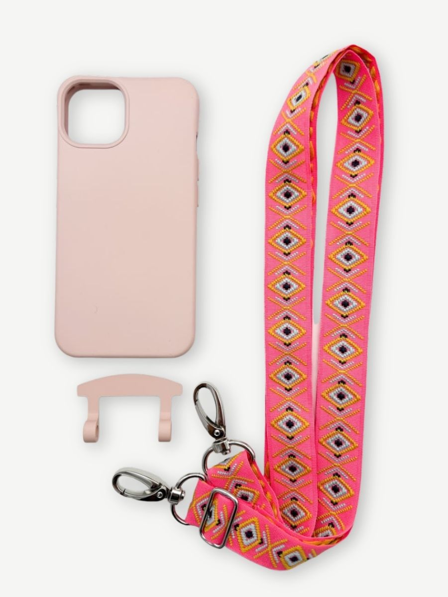 Set Handykette INCA PINK mit Hülle CANDY für iPhone