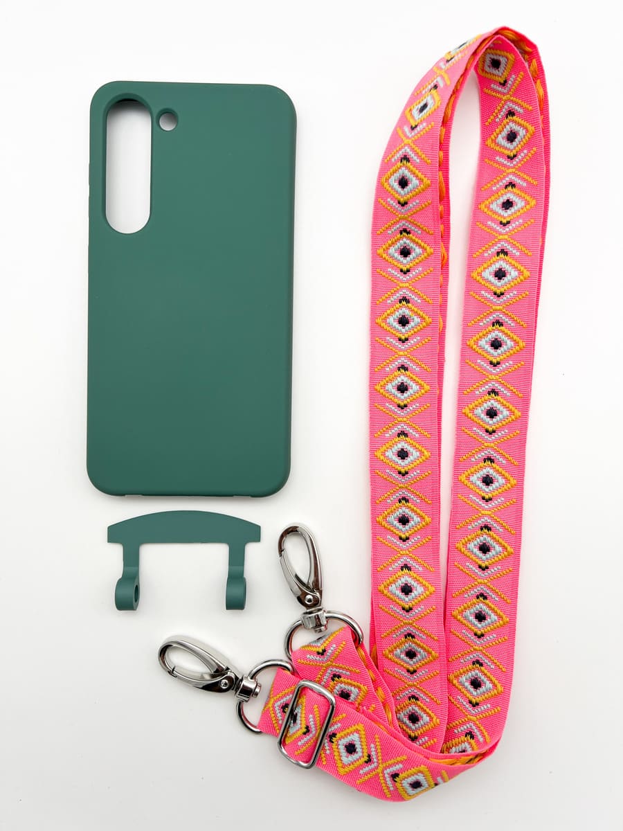 Set Handykette INCA PINK mit Hülle OCEAN für Samsung