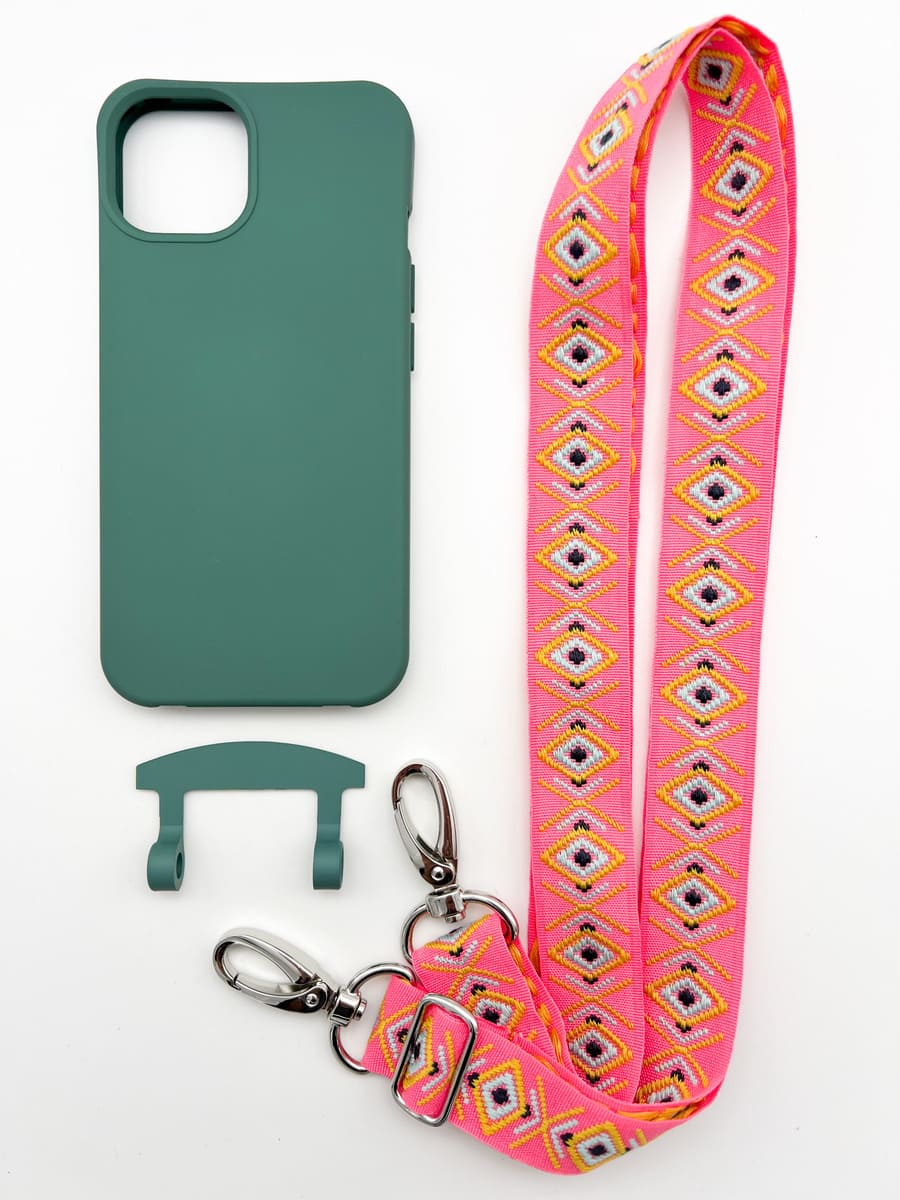 Set Handykette INCA PINK mit Hülle OCEAN für iPhone