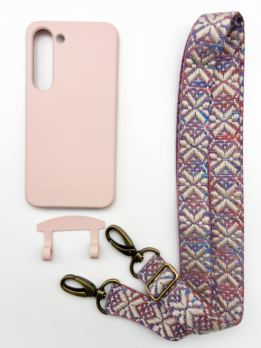 Set Handykette MAYA PASTELL mit Hülle CANDY für Samsung