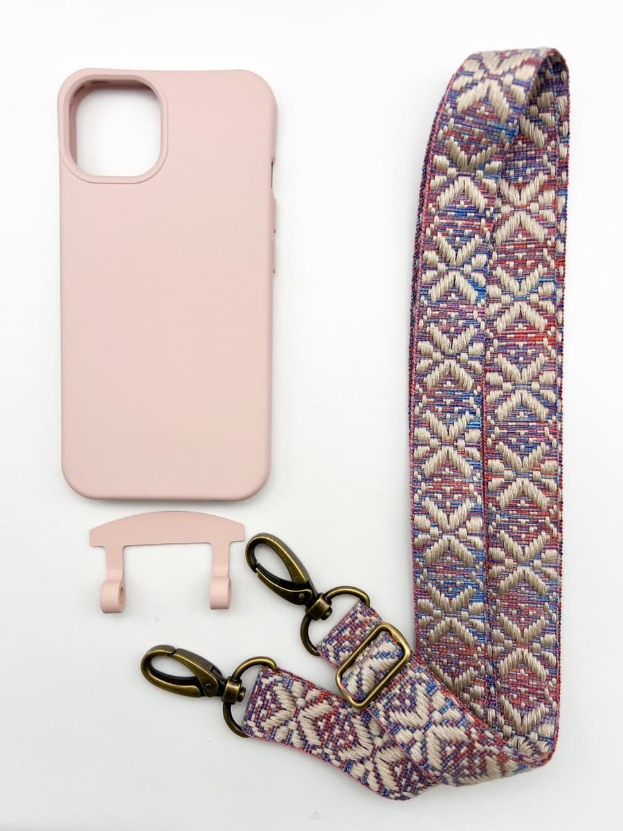 Set Handykette MAYA PASTELL mit Hülle CANDY für iPhone
