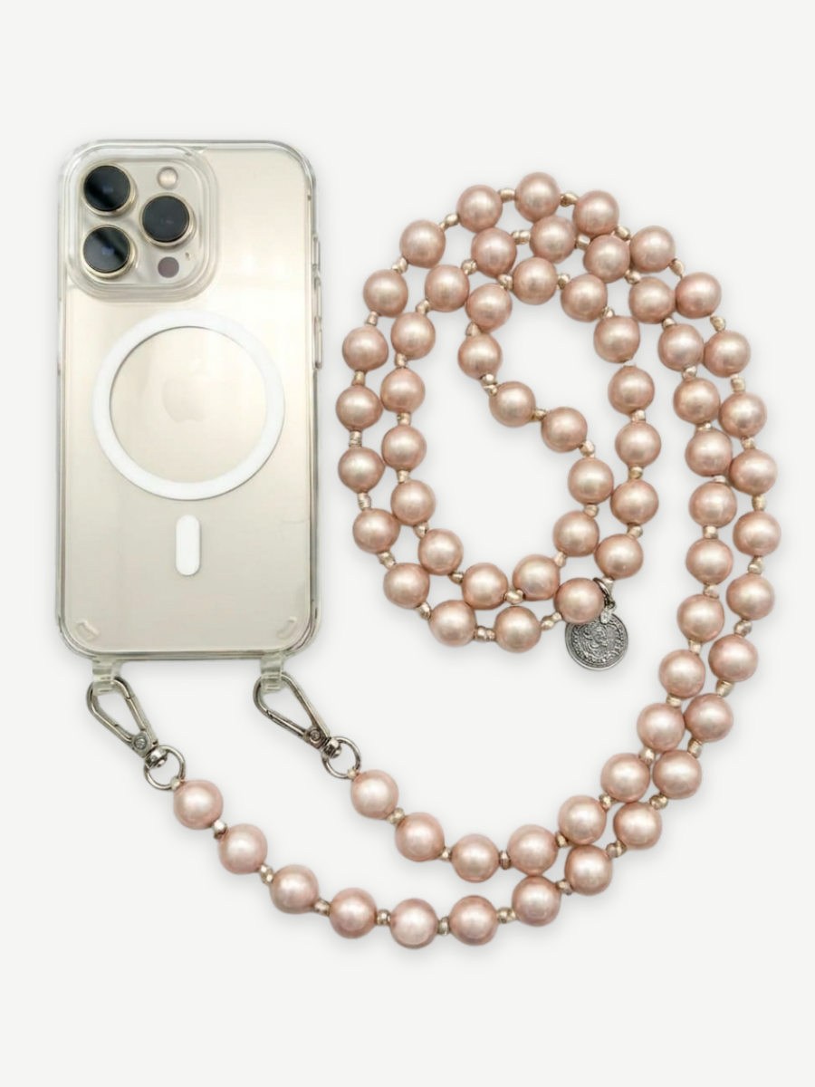Set Handykette MIRACLE BEIGE mit Hülle AIR transparent